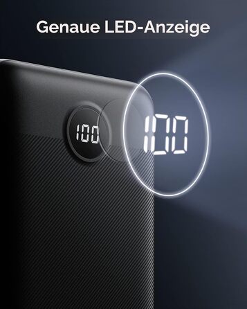 Power Bank VEGER 30000mAh 20W PD: Зовнішній акумулятор USB-C з LED-дисплеєм для iPhone, iPad, телефонів та планшетів