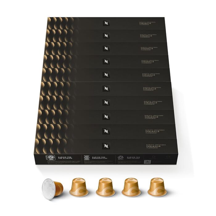 Кава Nespresso Original Caramello - 100 капсул | Арабіка з смаком карамелі | Для Lungo та Cappuccino
