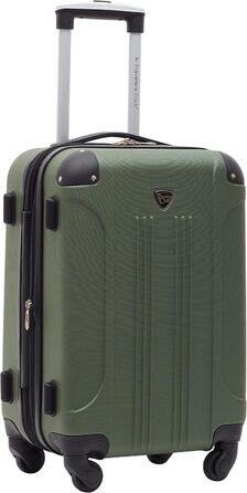 Чемодан валіза Travelers Club Chicago Hardside розширюваний спінер 20' Carry-On, колір Thyme Green