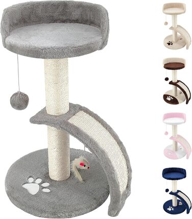 Дерево-кіт Beltom® Kratzbaum 54 см. Рожево-біле (сіре) - ігровий комплекс для котів