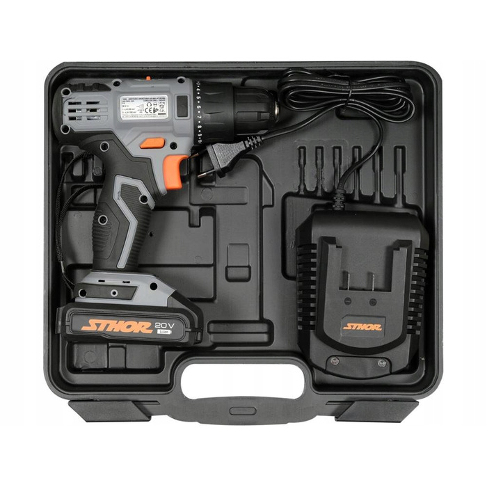 Акумуляторний шуруповерт Sthor 20 V 78081
