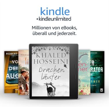 Kindle Oasis: електронна книга з регулюванням кольору екрану, водонепроникна, 8 ГБ, Wi-Fi, графіт + 3 місяці Kindle Unlimited