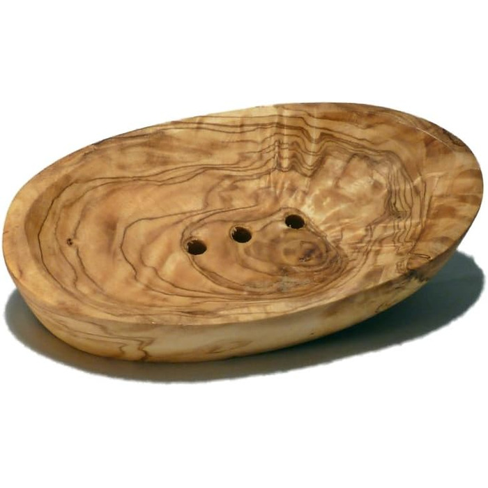 Миска для мила з оливкового дерева овальна, середній розмір 125x75