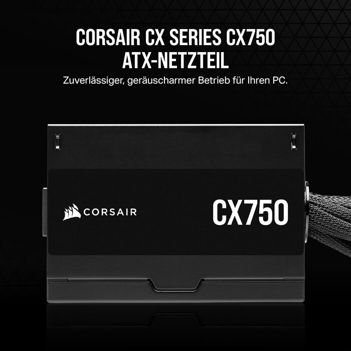 Блок живлення Corsair CX550 ATX, 550W, 80 Plus Bronze, низький рівень шуму, чорний