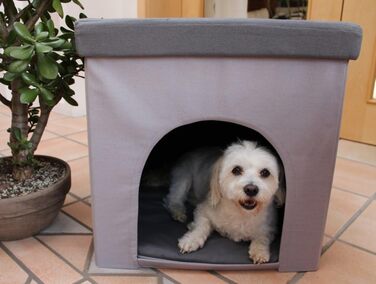 Кігтечка-будиночок для собак та котів 50x50x50 см, сірий