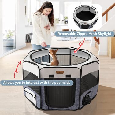 Клітка-лабіринт для котів, розкладний вольєр для котів, блакитний, M