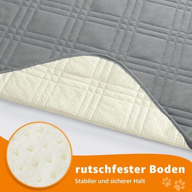 Водонепроникний килимок для собак Pick for Life 208x208 см - захист дивану та ліжка. Миючий килимок для великих та маленьких собак, сірий