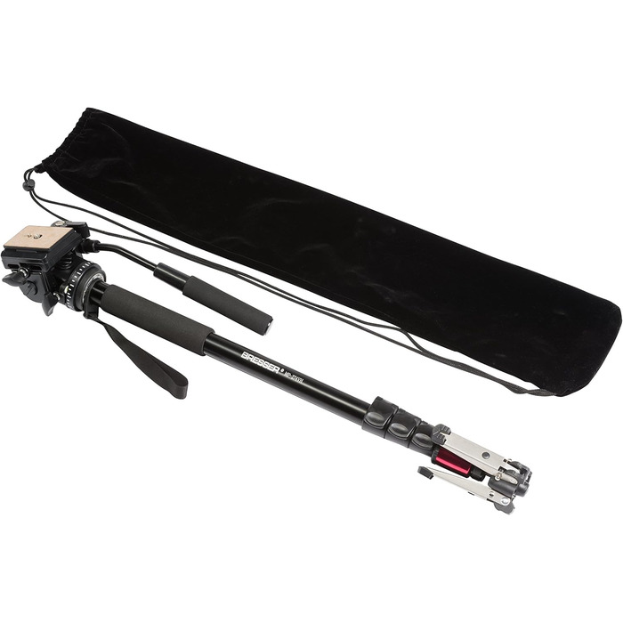 Штатив Bresser MP-274VH Traveler з моноподом та спиною, чорний