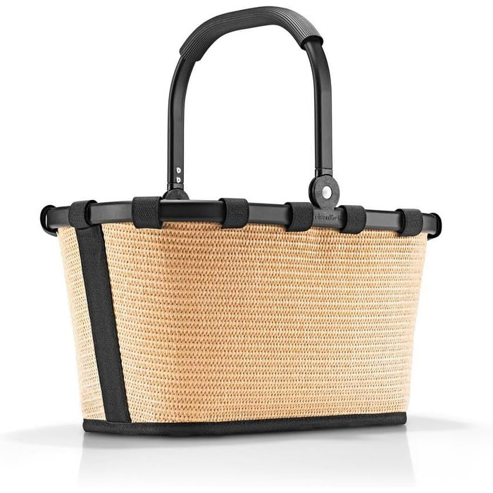 Сумка-шопер Reisenthel CarryBag XS – Стабільний шопер XS формату з практичною внутрішньою кишенею – Елегантний та водовідштовхуючий дизайн (Рафія, Чорний)