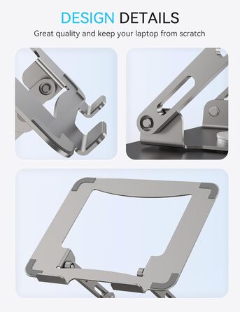 Підставка для ноутбука Soundance: регульована висота, 360° обертання, чорна, 10-15,6 дюймів