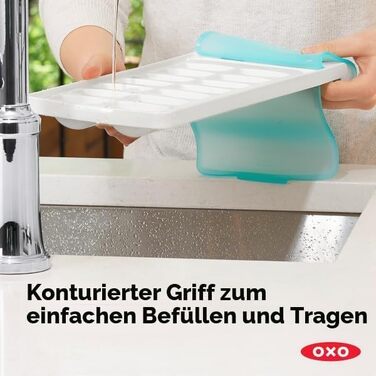 Силіконова форма для льоду OXO Good Grips з кришкою, герметична, для маленьких закруглених кубиків