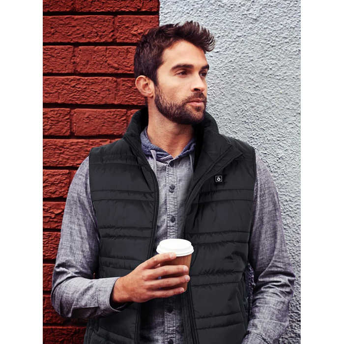 Обогріваючий жилет UNBON з акумулятором 10000mAh USB, чоловічий/жіночий, 3 режими нагріву, 6 зон нагріву, чорний