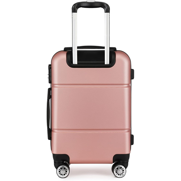 Валіза ручної поклажі KONO 55x38x22 см, 33 літри, ABS, рожево-золотий колір