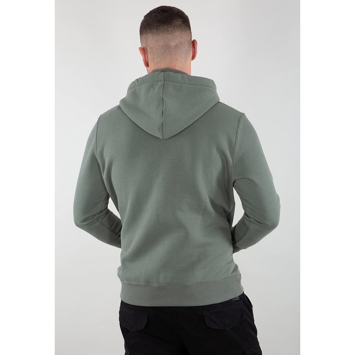 Чоловіча базова толстовка-худі Alpha Industries Basic Hoody, колір Vintage Green, розмір L