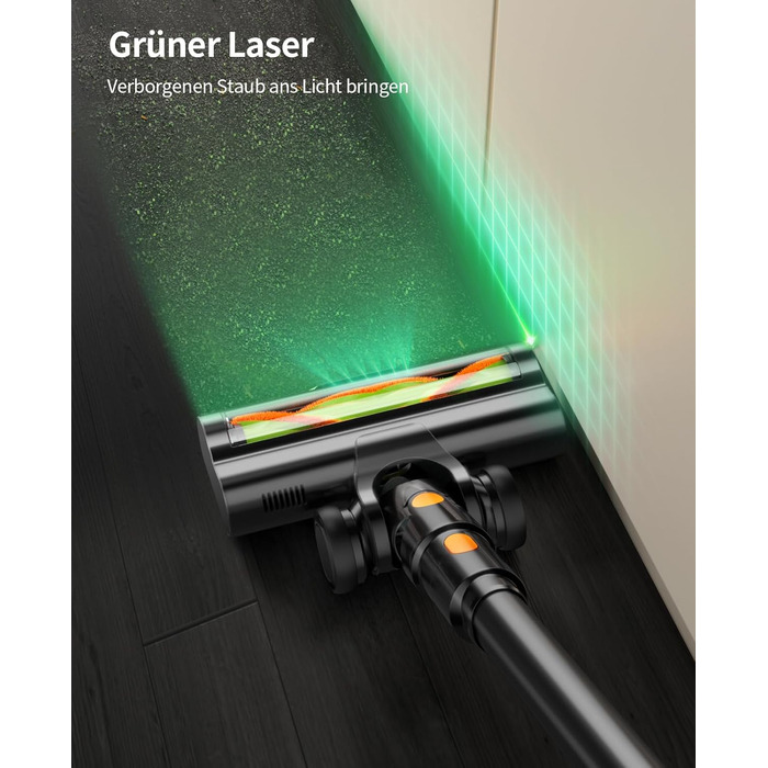 Акумуляторний бездротовий пилосос SunSare 600W з HD-дисплеєм, ароматерапією та захистом від намотування волосся. Ідеальний для тварин, килимів, твердих підлог та авто.