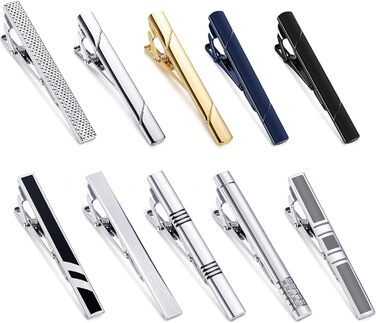 Набір затискачів для краватки YADOCA (4-10 шт.) мідні, класичні, для чоловіків, з подарунковою коробкою - ідеально для весілля та бізнесу