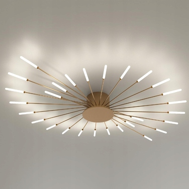 Сучасна золота люстра-підвіс LED для вітальні, 4500K, 28W