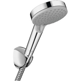 hansgrohe Vernis Blend - water-saving shower set, round shower head 9.7 l/min (EcoSmart) with 1.60m shower hose and shower head holder, hand shower with 2 spray patterns, chrome (2 spray patterns)