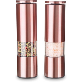 Набір з 2 мельниць для спецій Echtwerk: сіль та перець з нержавіючої сталі, ручний млин, керамічний механізм, мідна серія