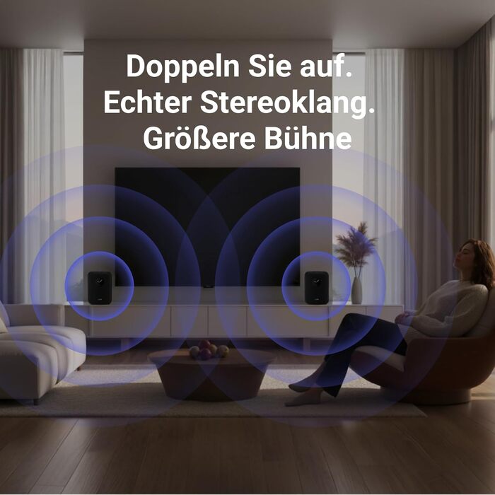 WiiM Sound Smart Speaker: Бездротова колонка Hi-Res 24bit/192kHz, Wi-Fi 6E, Bluetooth 5.3, Чорний