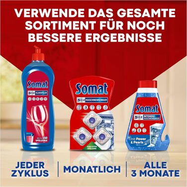 Таблетки для посудомийної машини Somat All in 1 Extra, 92 шт. — для ідеальної чистоти та блиску, підходять для еко- та коротких програм