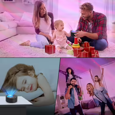 ibell LED Star Projector, Northern Lights Projector Night Light Aurora Polar Light Lamp with 14 Light Modes & White Noise Timer, Galaxy Star Projector Kids Adult Gift for Room Decor (Black)