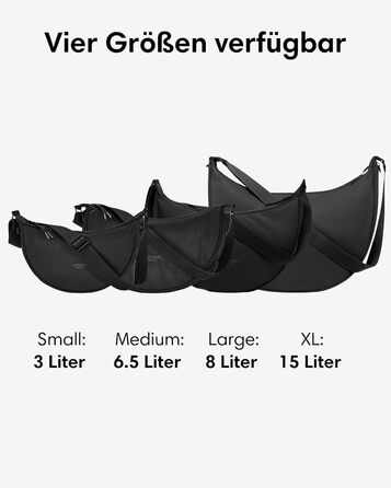 Сумка через плече LARKSON Solveig Medium бежева (Taupe) - Містка напівмісяць, водонепроникна, 6.5 л