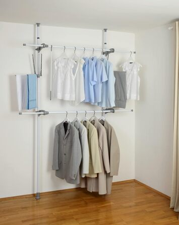 WENKO Telescopic System Hercules Flex, adjustable organization system, wardrobe system