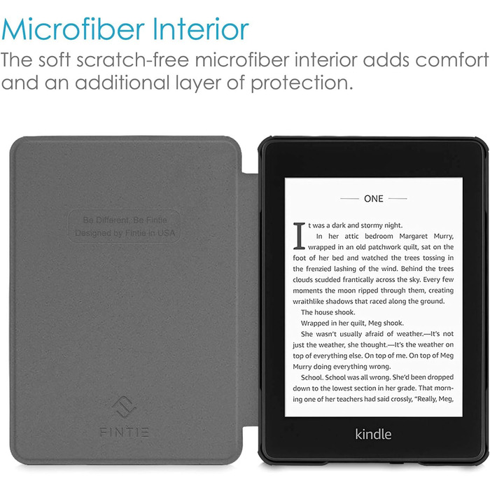 Водонепроникний чохол Fintie для Kindle Paperwhite 10 (2018) з авто-ввімкненням/вимкненням, модель PQ94WIF, з малюнком 'Цвітучий гібіскус'