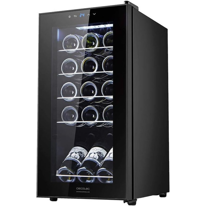 Cecotec GrandSommelier 15000 Black Wine Cooler with Compressor - 15 Bottle Capacity