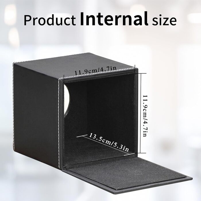 Скляна коробка для серветок прямокутної форми, тримач для косметичних серветок, органайзер для туалетного столика, ванної кімнати, авто, офісу, вінтажний стиль (чорний)