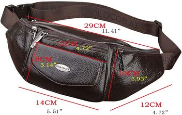 Чоловіча/Жіноча поясна сумка на талію, Slim Fanny Pack для активного відпочинку, подорожей, спорту, велоспорту, походів, їзди на конях, полювання, повсякденного носіння, колір кавовий