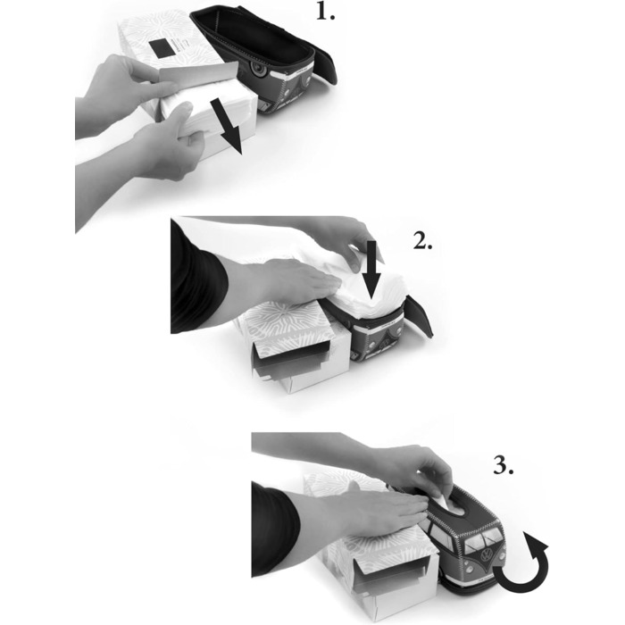 Диспенсер для паперових серветок BRISA VW Collection Volkswagen T1 Bulli Bus (Surf/Blau), 24 см