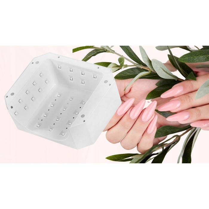 UV LED лампа для нігтів Semilac Diamond Collection 24W/48W, 36 діодів, біла