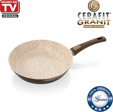 Набір сковорідок Genius Cerafit Fusion (7 шт.) з керамічним покриттям | 28 x 28 см, смарагдовий, антипригарне покриття Lotus, легке миття