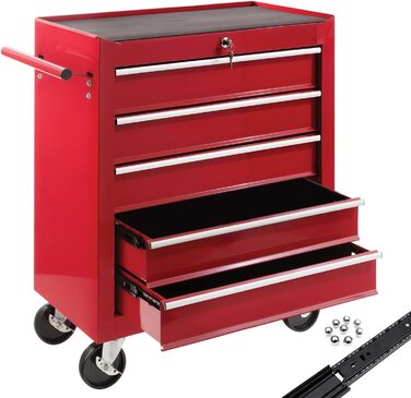 Arebos 5-Compartment Tool Trolley