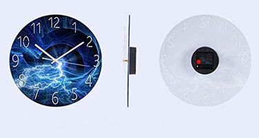 RAILONCH Silent Wall Clock Modern Design Wall Clock No Ticking for Living Room, Kitchen, Office, and Bedroom (D)
