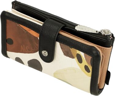 Anekke Alma RFID Wallet, Protection and Elegant Style, Spacious Compartments and Zipper, Dimensions: 18 x 10 x 2 cm, Wallets for Women, Multicolor