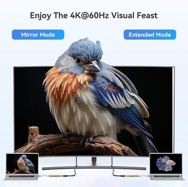 MOKiN USB-C хаб 6 в 1: HDMI 4K, 2xUSB 3.0, USB 2.0, SD/MicroSD, для MacBook, XPS та інших пристроїв