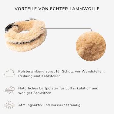 Інноваційний нашийник для собак Chris з ланолінової вовни, зменшує випадіння шерсті, з підкладкою, світловідбиваючий, регульований, для собак малого, середнього та великого розміру. Розміри: M (35-45 см), L (45-55 см), XL (55-65 см). Колір: кремовий