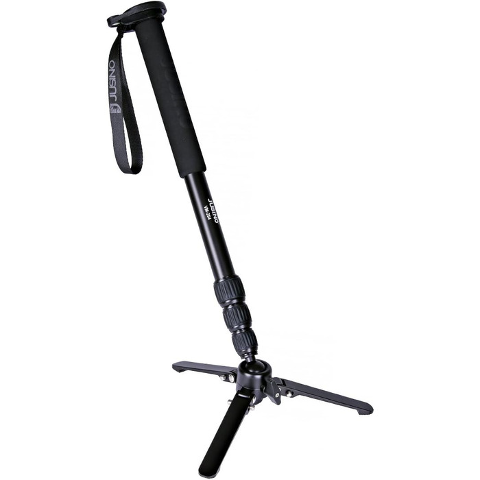 Монопод JUSINO з алюмінію з від'ємним кріпленням/міні-штатив до 153 см, вантажопідйомність 6 кг, VM-254