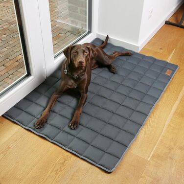 Килимок для собак Your Gear 120x80 см з органічної бавовни Oeko-Tex | Ортопедичний лежак для великих собак, водовідштовхуючий, миючий та стійкий до подряпин. Підходить для дому та вулиці