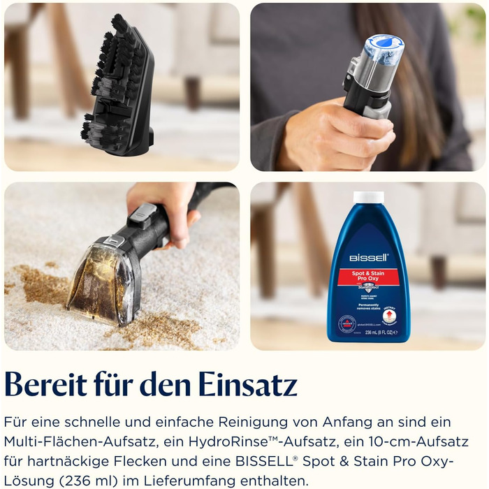 БІССЕЛ SpotClean HydroSteam: пароочисник для килимів та м'яких меблів, потужний 1000W, 3689N (новинка)