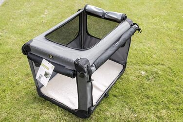 Кіяниця для собак Maelson Soft Kennel - антрацитова, 62 x 41 x 41 см (розмір внутрішній: 52 x 33 x 33 см)