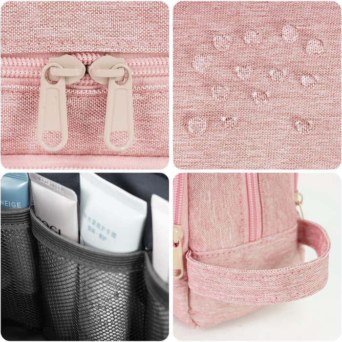 Чоловічий дорожній туалетний органайзер WANDF, косметичка для подорожей, сумка-органайзер для косметики (Джинс, Pure Rosa)