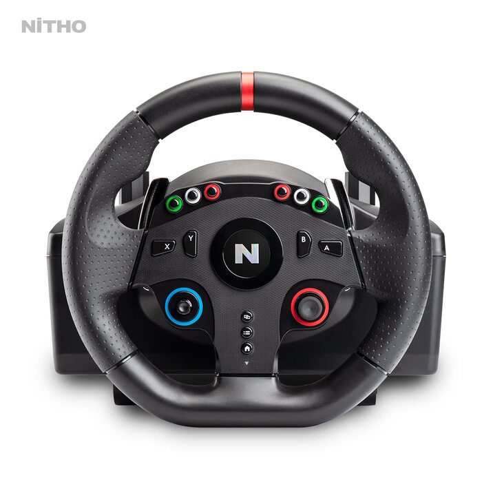 NITHO Drive Pro ONE: Ігровий кермо NITHO з педалями та перемикачем передач для PS4, PC, Xbox One, Xbox Series X|S та Switch. 270 градусів, Zero Dead Zone.