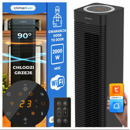 Колонний вентилятор Climative CoolHeat: підлоговий обігрівач та охолоджувач з WiFi та LED-дисплеєм
