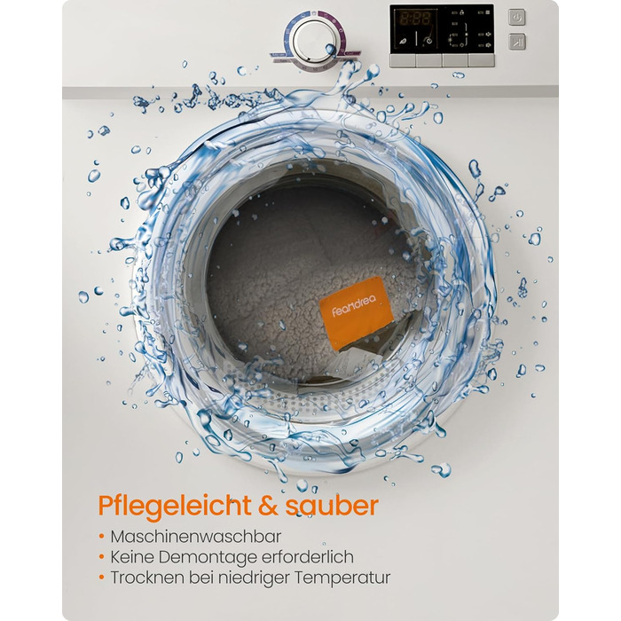 Підстилка для собак та котів Feandrea, 60 x 45 см, сіра, машинне прання, антиковзаюча