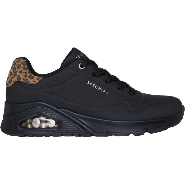 Кросівки Skechers UNO Jungle Nite для жінок (42 EU) - Чорний, Durabuck, Леопардовий принт, замша, сітка