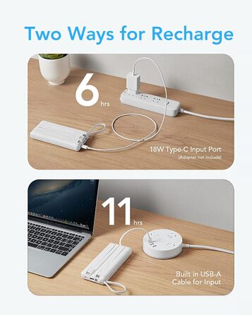 Power Bank VRURC 20000mAh з LED дисплеєм: швидка зарядка 22,5W, USB-C, для iPhone, Huawei, Samsung